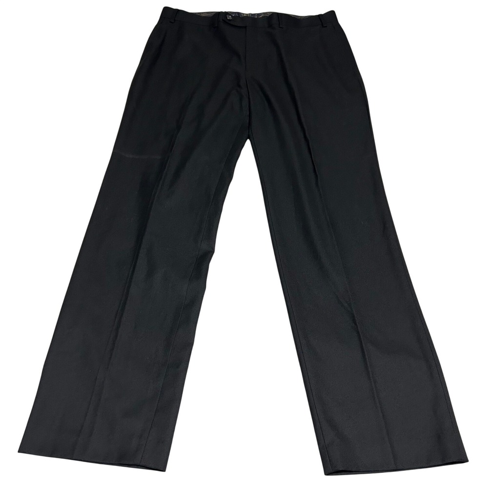 Lauren Ralph Lauren Dress Pants Mens 36 32 Black Flat Front Straight Leg Slacks